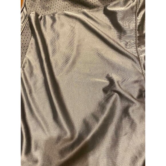 Vintage Nike Gray Mesh Shiny Logo Mens XL Basketball Shorts Gray Tag Y2K - Picture 3 of 10
